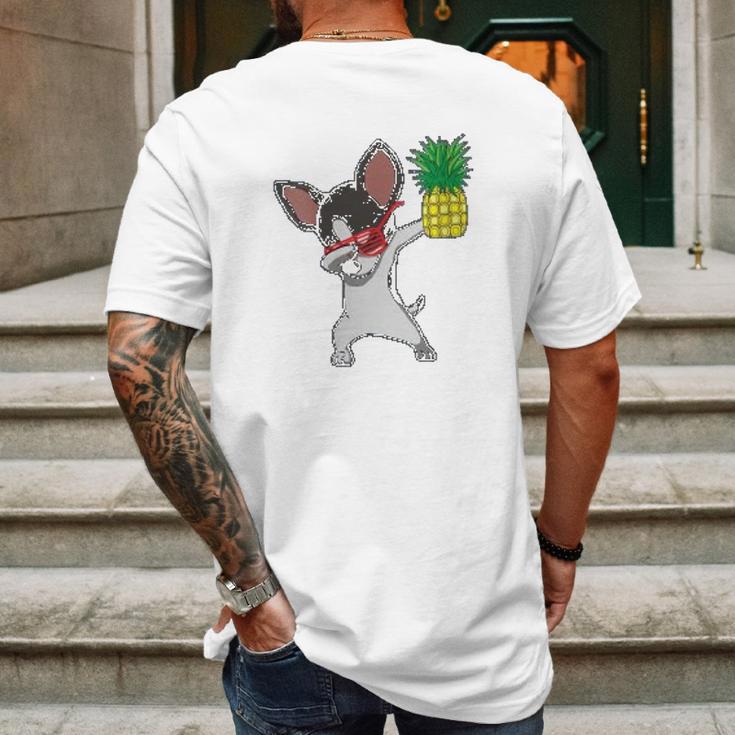 Dabbing Chihuahua Puppy Dog Pineapple Aloha Beach Gift Mens Back Print T-shirt Gifts for Men