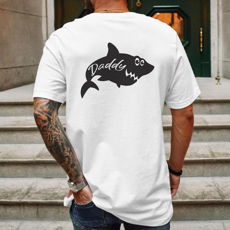 Daddy Shark Cute Funny Family Ocean Beach Summer Vacation Mens Back Print T-shirt Gifts for Men