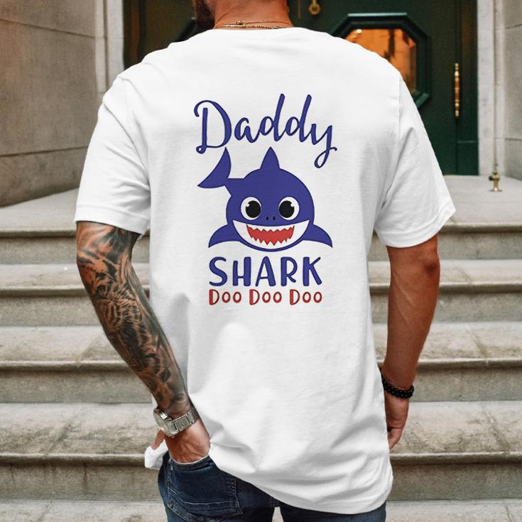 Daddy Shark Doo Doo Mens Back Print T-shirt Gifts for Men