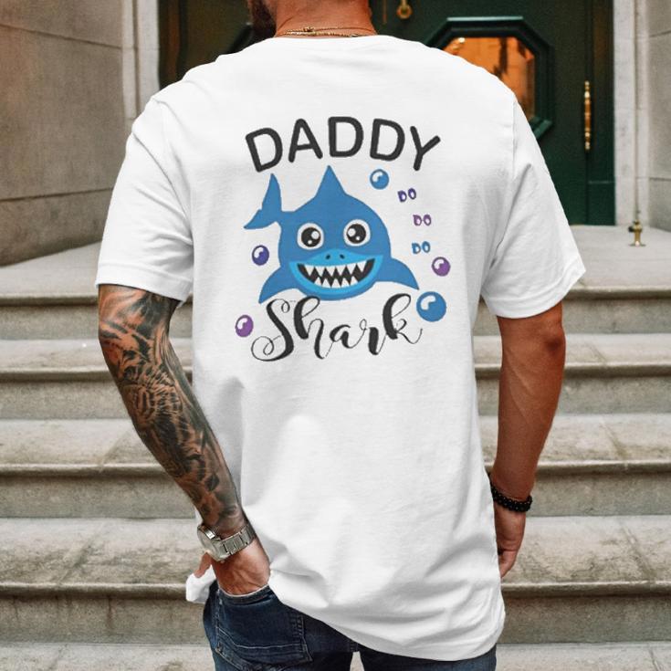 Daddy Shark Doo Doo Cute Funny Family Cool Fathers Day Gift Mens Back Print T-shirt Gifts for Men