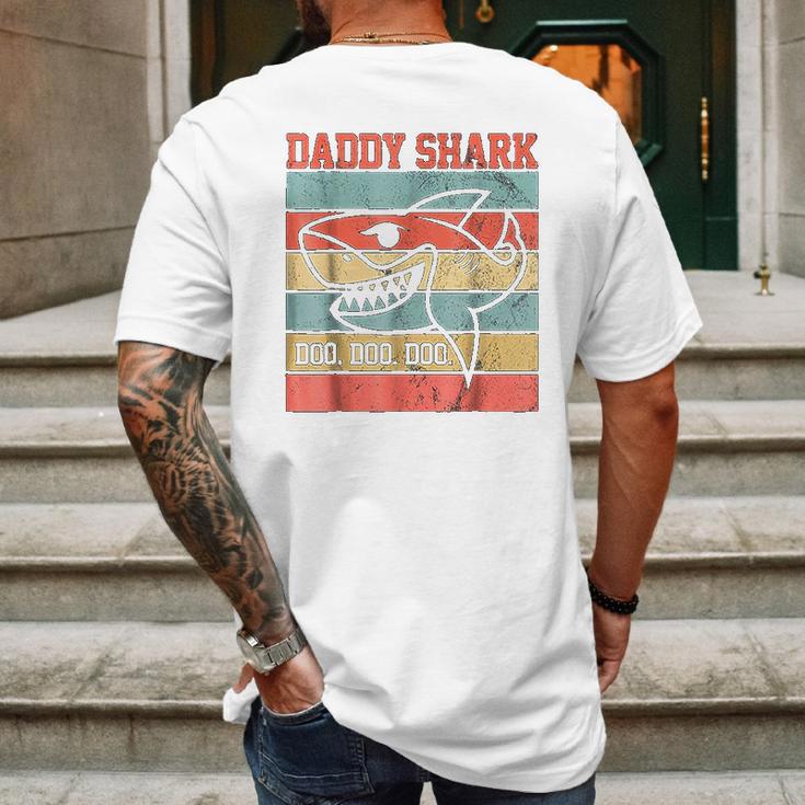 Daddy Shark Lover Marine Biology Mens Back Print T-shirt Gifts for Men