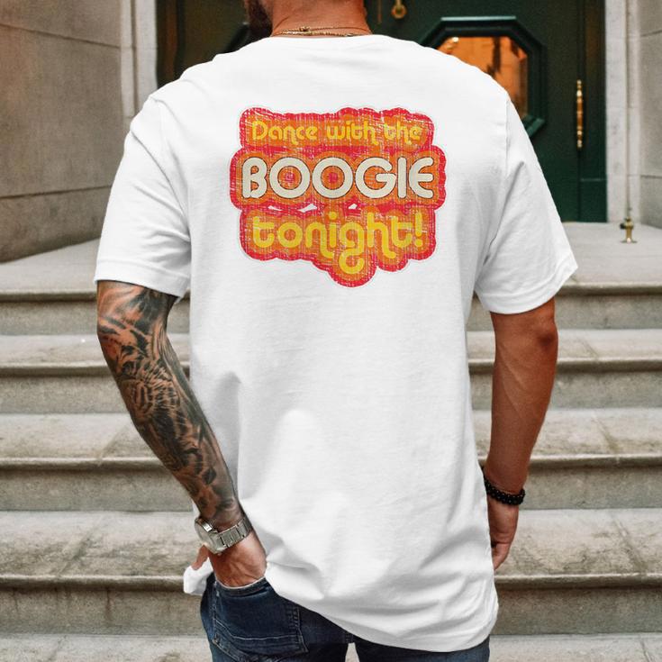 Dance With The Boogie Tonight Vintage 1970S Distressed Mens Back Print T-shirt Gifts for Men