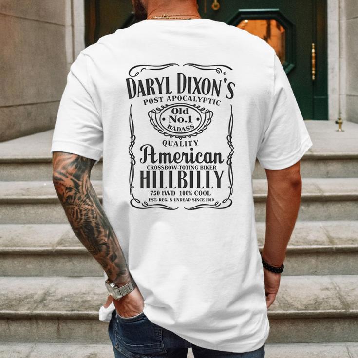 Daryl Dixon Hillbilly Walking Dead Mens Back Print T-shirt Gifts for Men