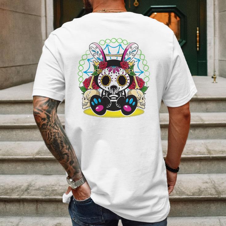 Day Of The Dead Dia De Los Muertos Bunny Sugar Skull Mens Back Print T-shirt Gifts for Men