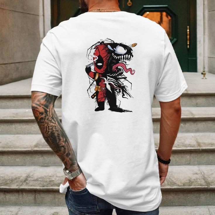 Deadpool Venom Mens Back Print T-shirt Gifts for Men