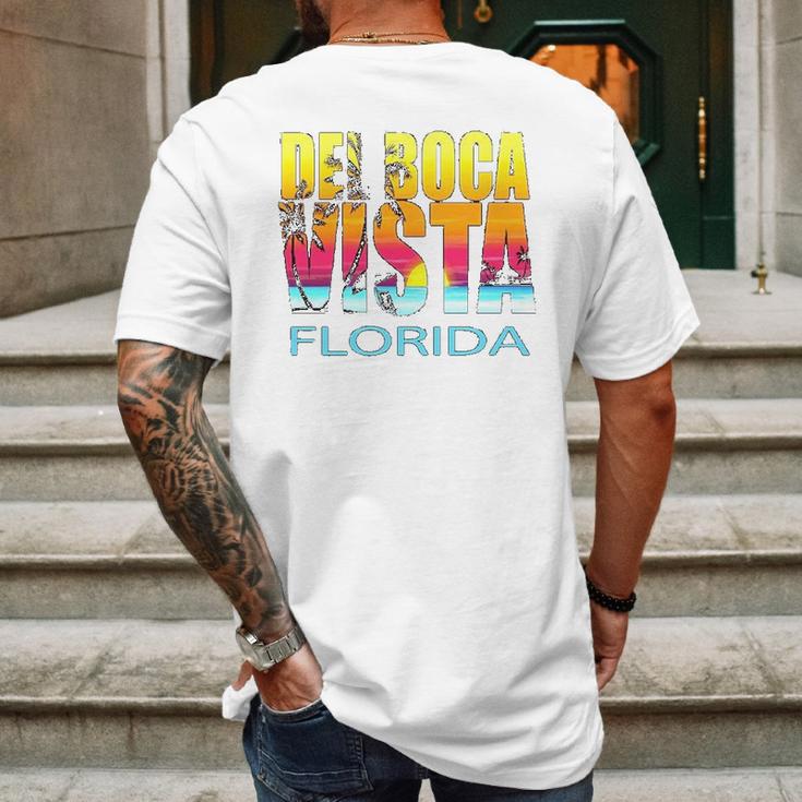 Del Boca Vista Vintage Retro Mens Back Print T-shirt Gifts for Men