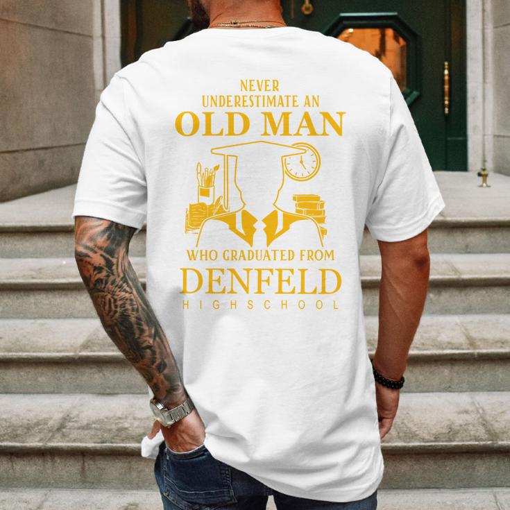 Denfeld High School Mens Back Print T-shirt Gifts for Men