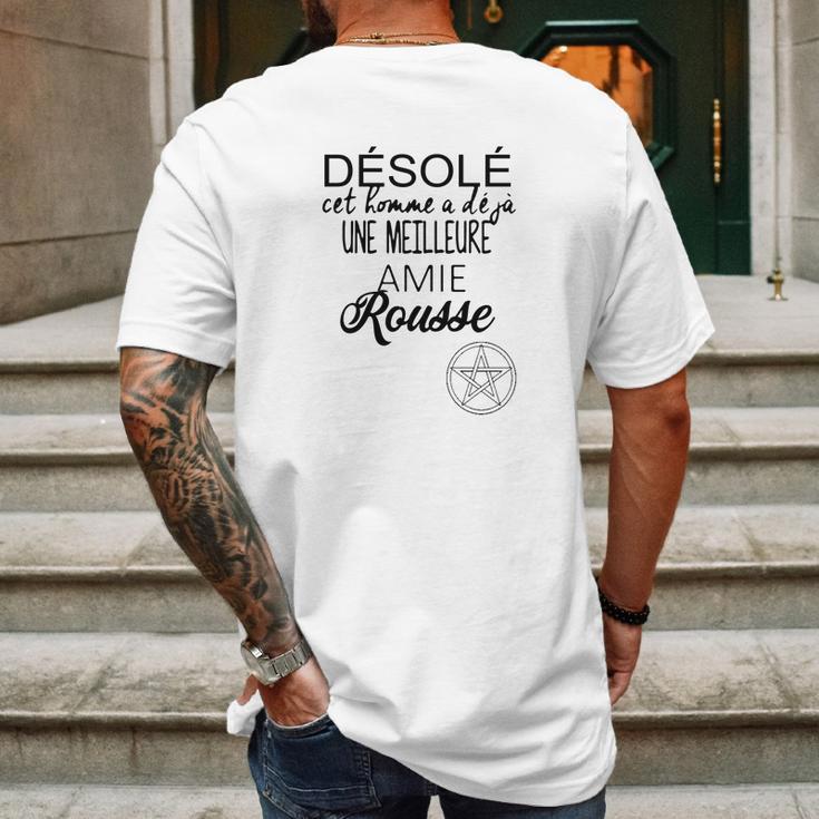 Désolé Cet Homme A Déjà Une Meilleure Amie Rousse Mens Back Print T-shirt Gifts for Men