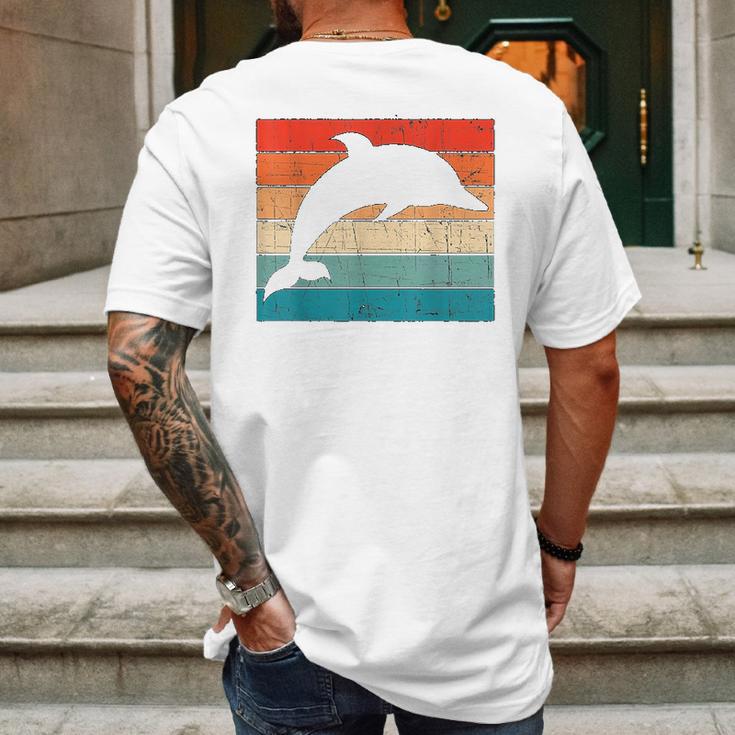 Dolphin Retro Vintage Mens Back Print T-shirt Gifts for Men