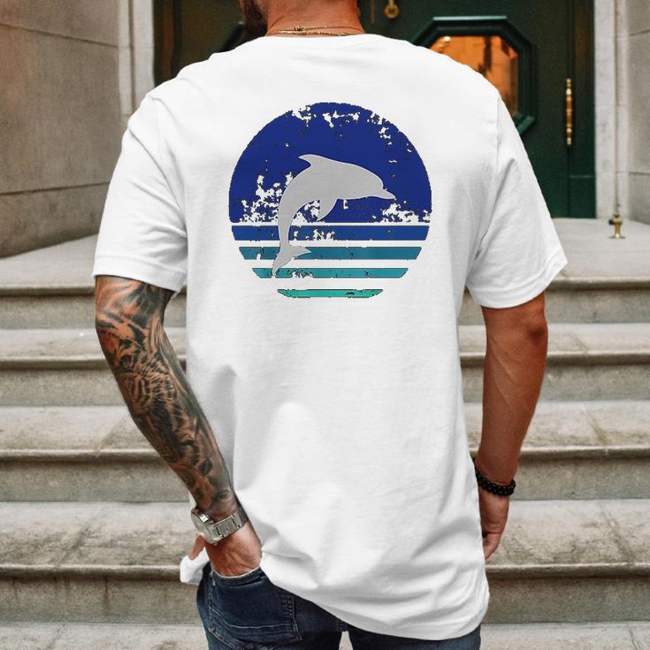 Dolphin Vintage 90S Style Mens Back Print T-shirt Gifts for Men