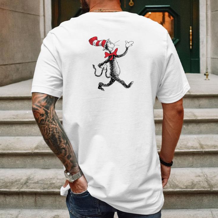 Dr Seuss Strolling Cat Mens Back Print T-shirt Gifts for Men