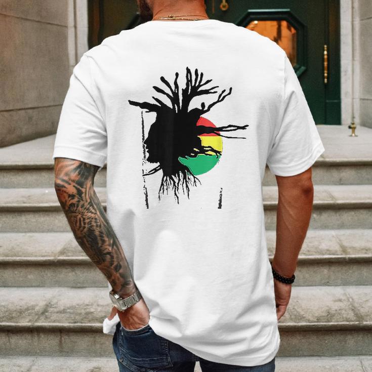 Dreads Ethiopian Flag Mens Back Print T-shirt Gifts for Men