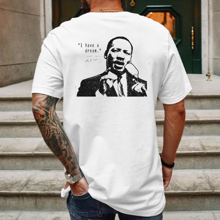 I Have A Dream Martin Luther King Jr Mens Back Print T-shirt Gifts for Men