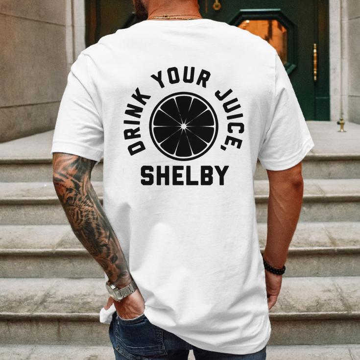 Drink Your Juice Shelby Hoodies Mens Back Print T-shirt Gifts for Men