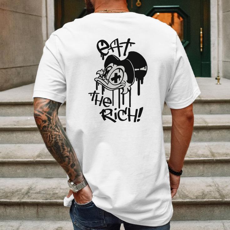 Eat The Rich T-Shirt Mens Back Print T-shirt Gifts for Men