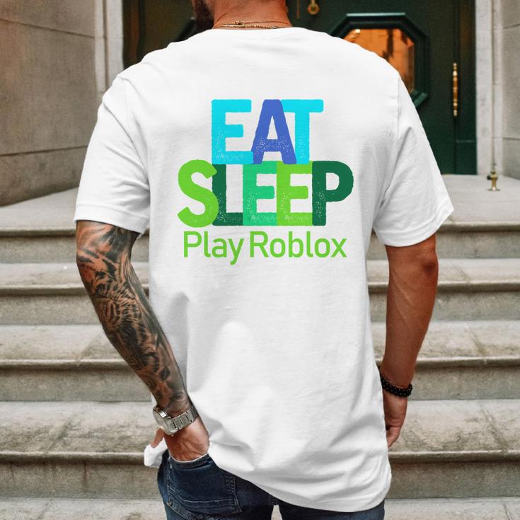 Eat Sleep Play Roblox Mens Back Print T-shirt Gifts for Men