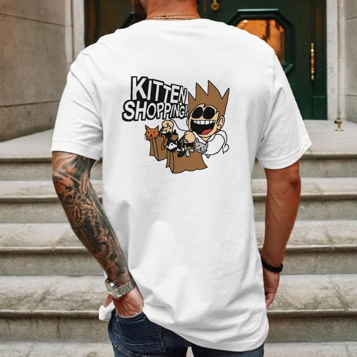 Eddsworld Kitten Shopping Mens Back Print T-shirt Gifts for Men