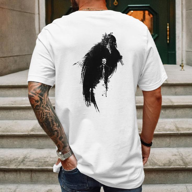 Edgar Allan Poe The Raven Nevermore American Writer Poet Mens Back Print T-shirt Gifts for Men