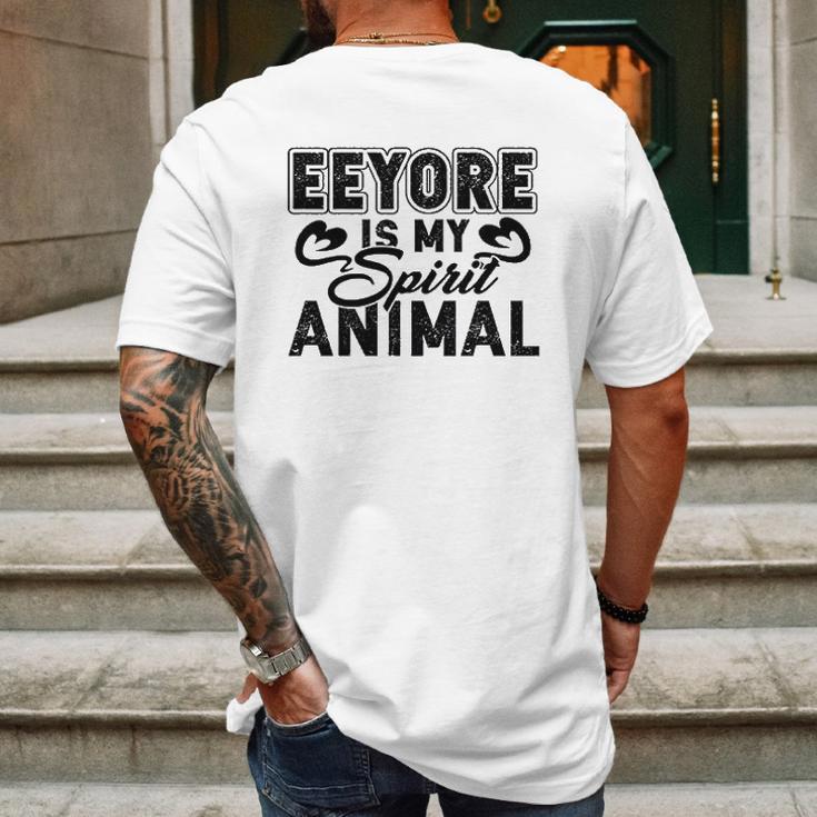 Eeyore Is My Spirit Animal Gift Mens Back Print T-shirt Gifts for Men