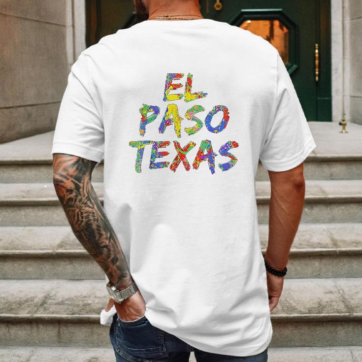 El Paso Gifts For Texans Colorful Texas City Mens Back Print T-shirt Gifts for Men