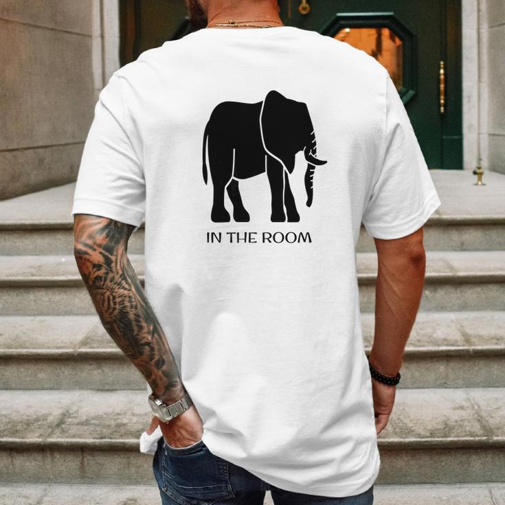 Elephant In The Room Funny Mens Back Print T-shirt Gifts for Men