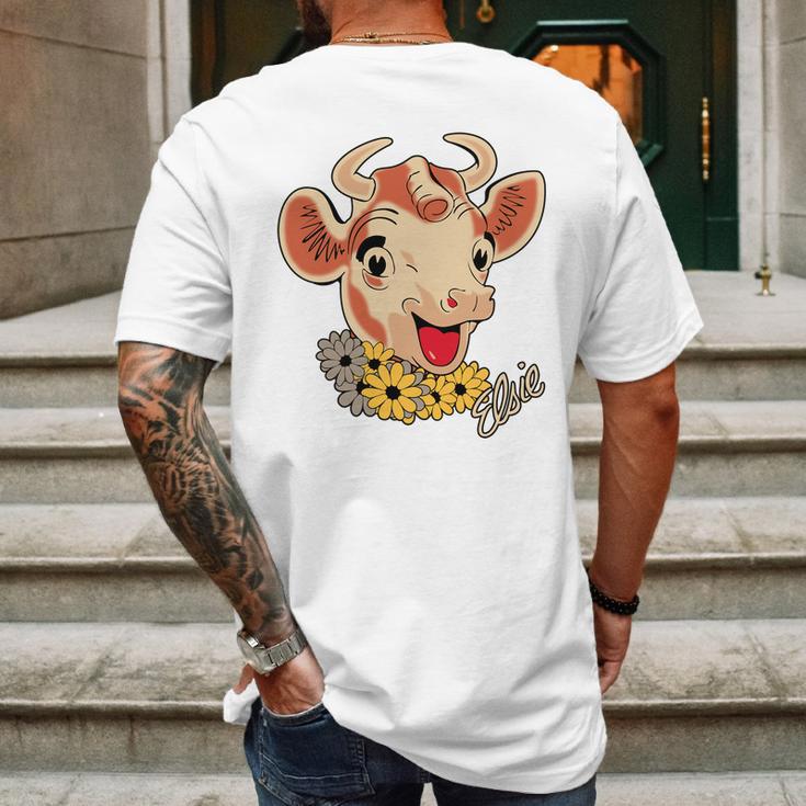 Elsie The Cow Mens Back Print T-shirt Gifts for Men