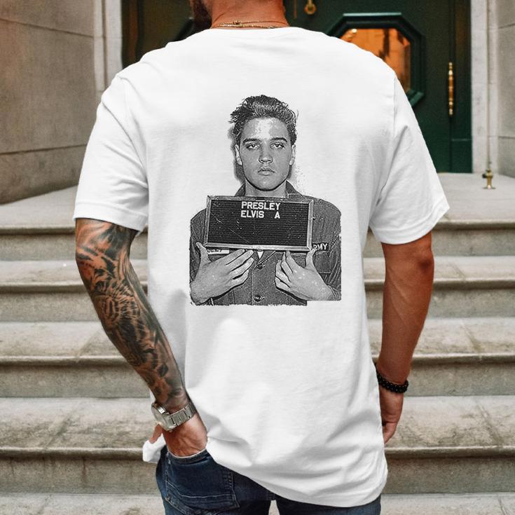 Elvis Presley Army Shot Rock N Roll Mens Back Print T-shirt Gifts for Men