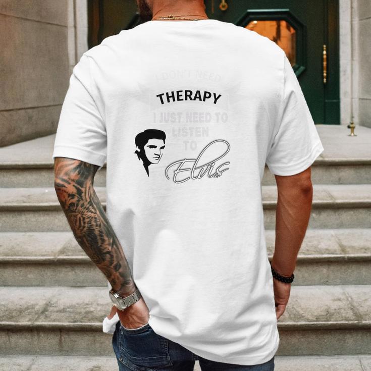 Elvis Presley Therapy Mens Back Print T-shirt Gifts for Men