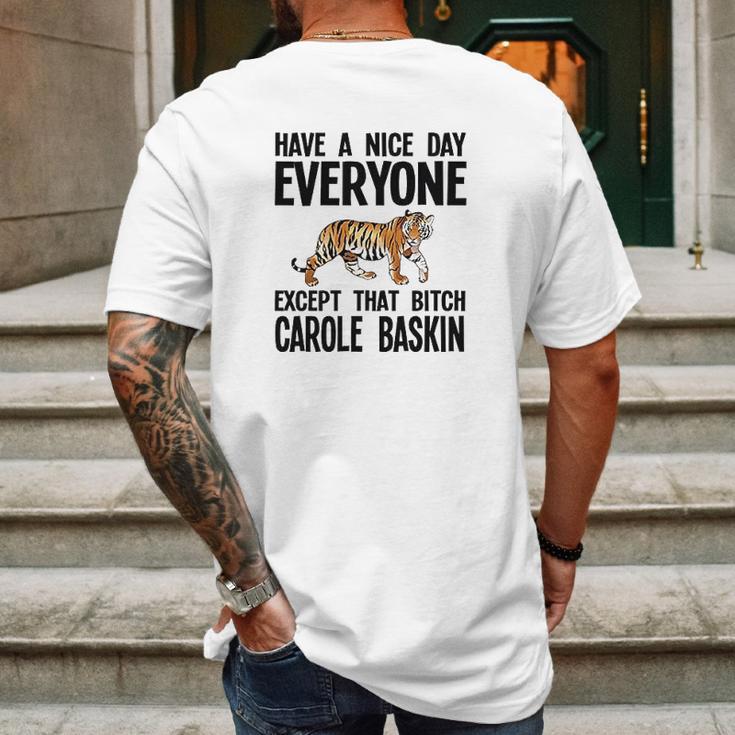 Except Carole Ringer Mens Back Print T-shirt Gifts for Men