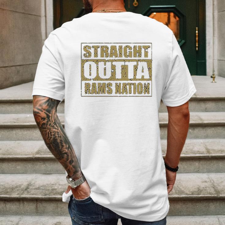 Expression Straight Outta Rams Nation Football Mens Back Print T-shirt Gifts for Men