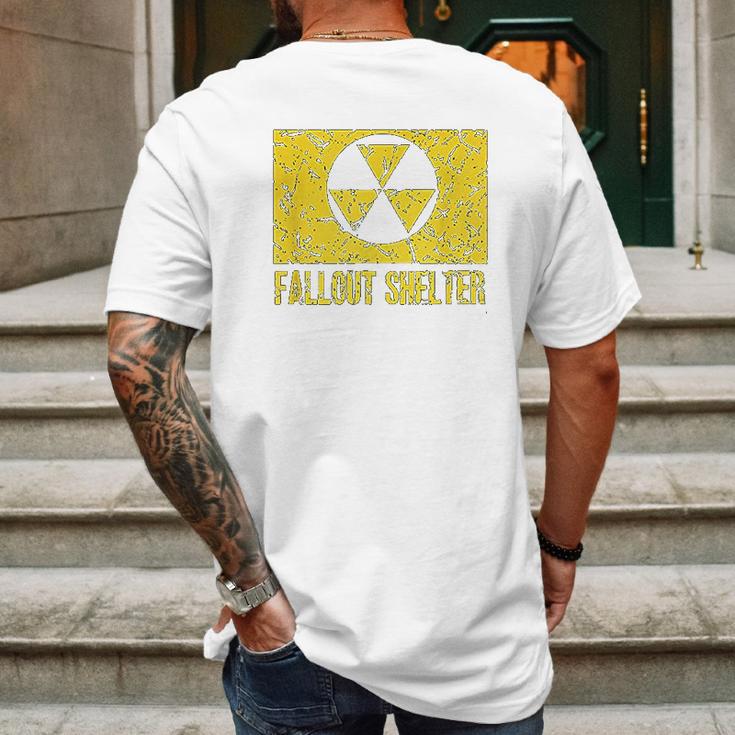 Fallout Shelter Nuclear Radioactive Mens Back Print T-shirt Gifts for Men