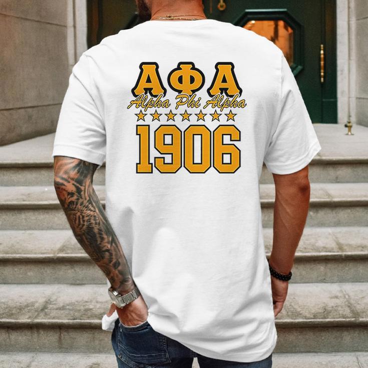 Fashion Greek Alpha Phi Alpha 7 Stars 1906 Ringer Mens Back Print T-shirt Gifts for Men