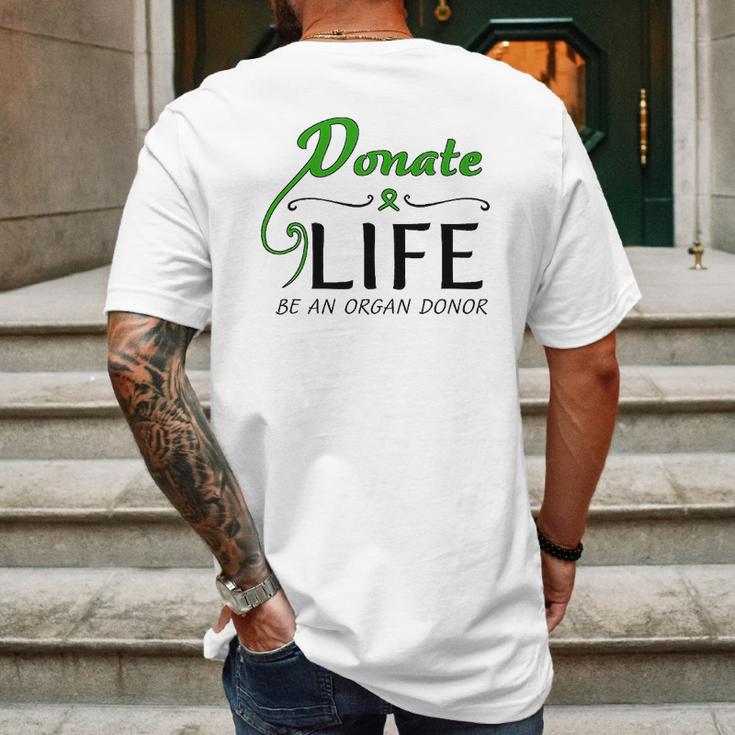 February 14 Donate Life Be An Organ Donor Mens Back Print T-shirt Gifts for Men