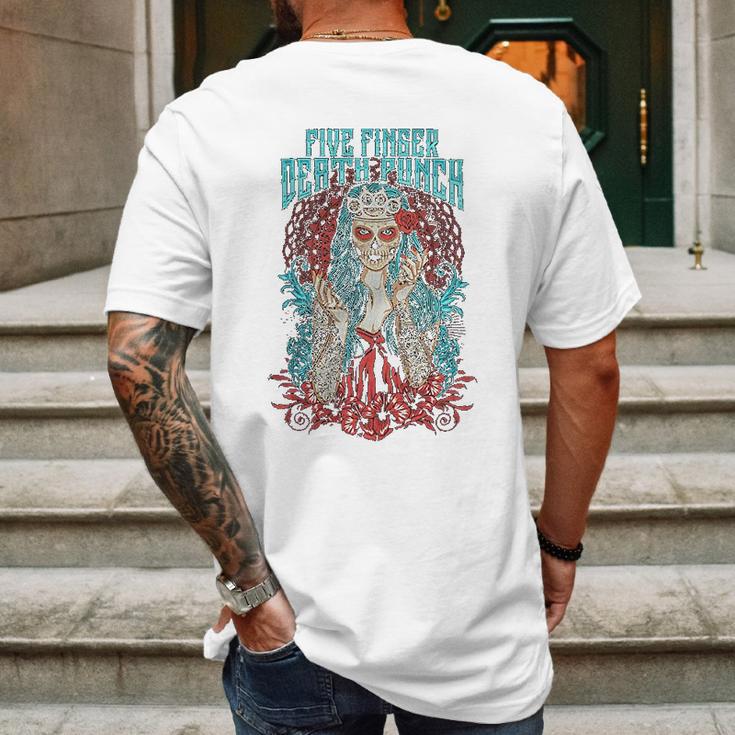 Five Finger Death Punch Lady Muerta Mens Back Print T-shirt Gifts for Men