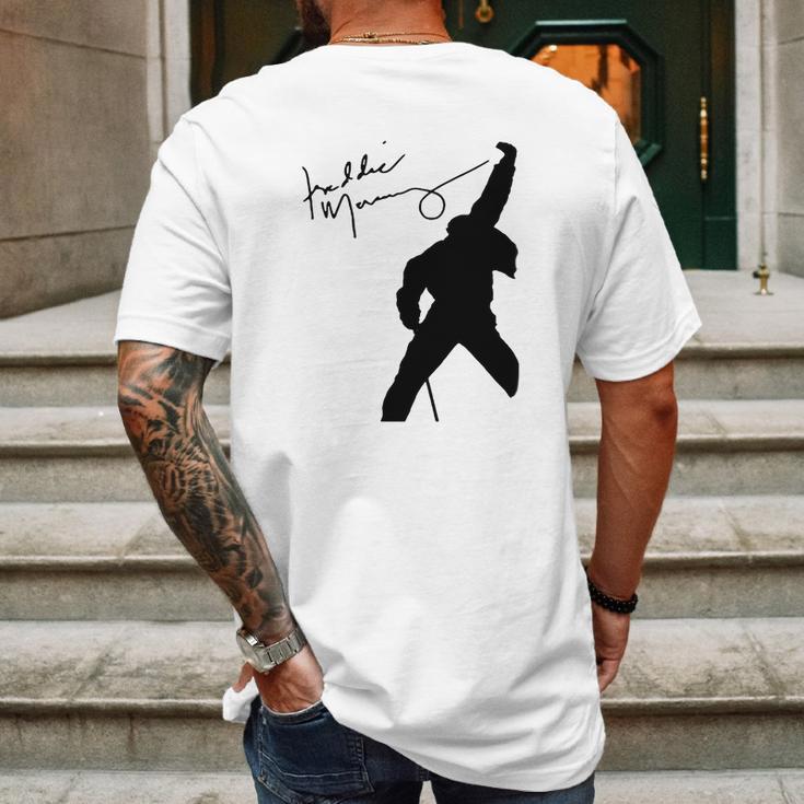 Freddie Mercury Signature Queen Rock Band Shirt Mens Back Print T-shirt Gifts for Men