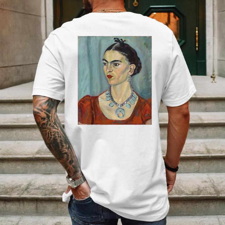 Frida Kahlo Portrait Art Mens Back Print T-shirt Gifts for Men