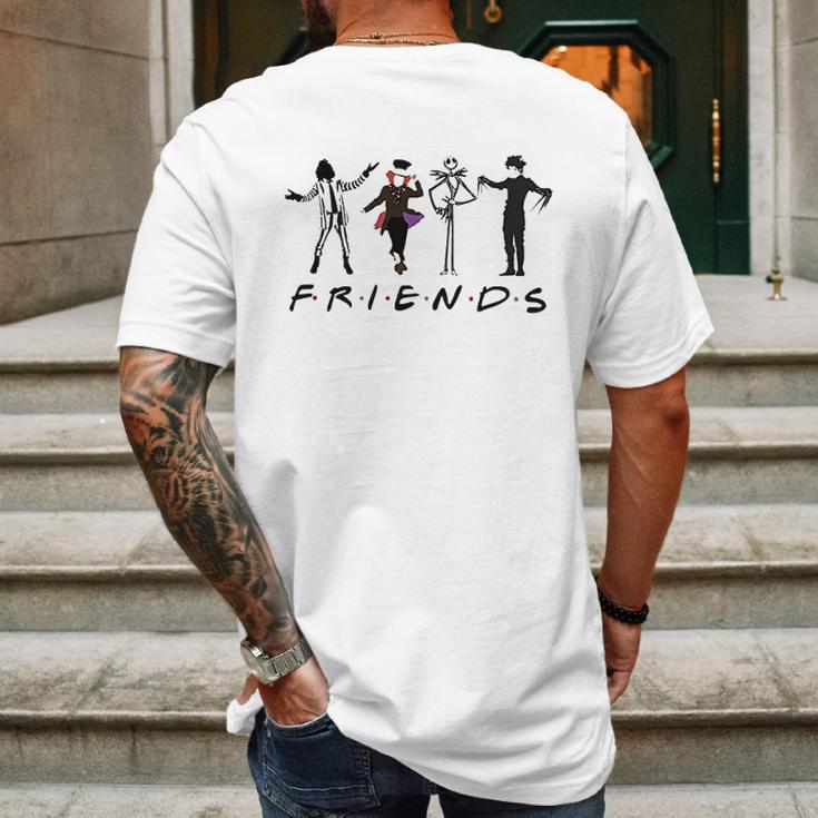 Friends Horror Tim Burton Edward Mens Back Print T-shirt Gifts for Men