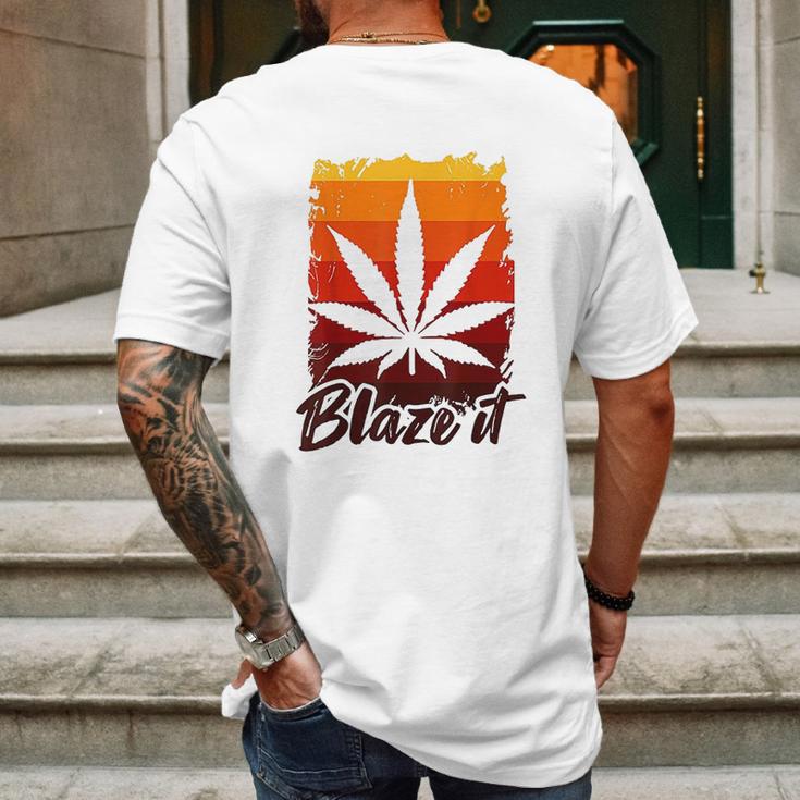 Funny Marijuana For Men Blaze It Mens Back Print T-shirt Gifts for Men