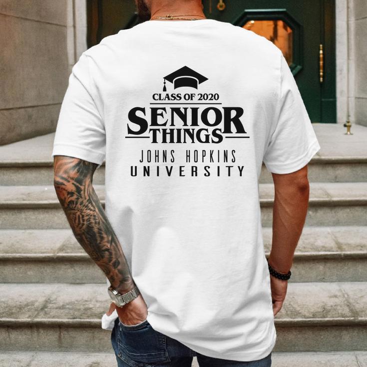 Funny Senior Things Graduation Johns Hopkins University 2020 Mens Back Print T-shirt Gifts for Men