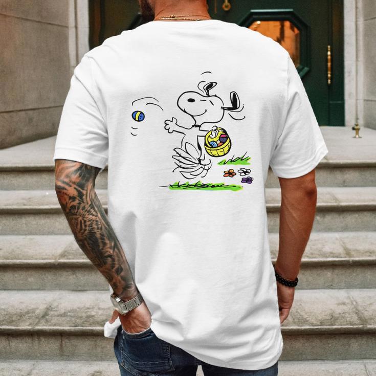 Funny Snoopy Easter Beagle T-Shirt Mens Back Print T-shirt Gifts for Men