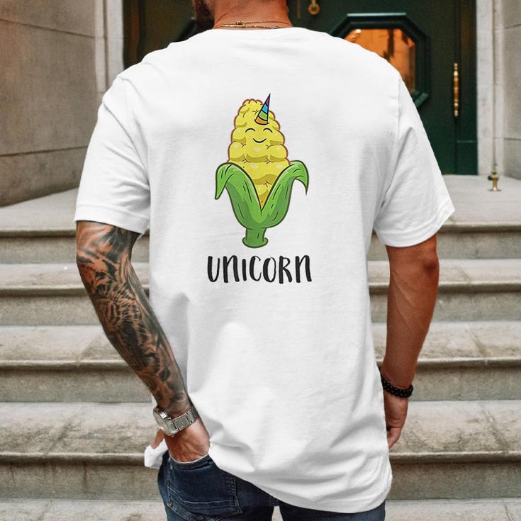 Funny Uni Corn Unicorn Corn Lovers Corn Farmer Mens Back Print T-shirt Gifts for Men