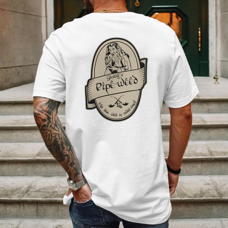 Gandalf Pipe Weed Mens Back Print T-shirt Gifts for Men