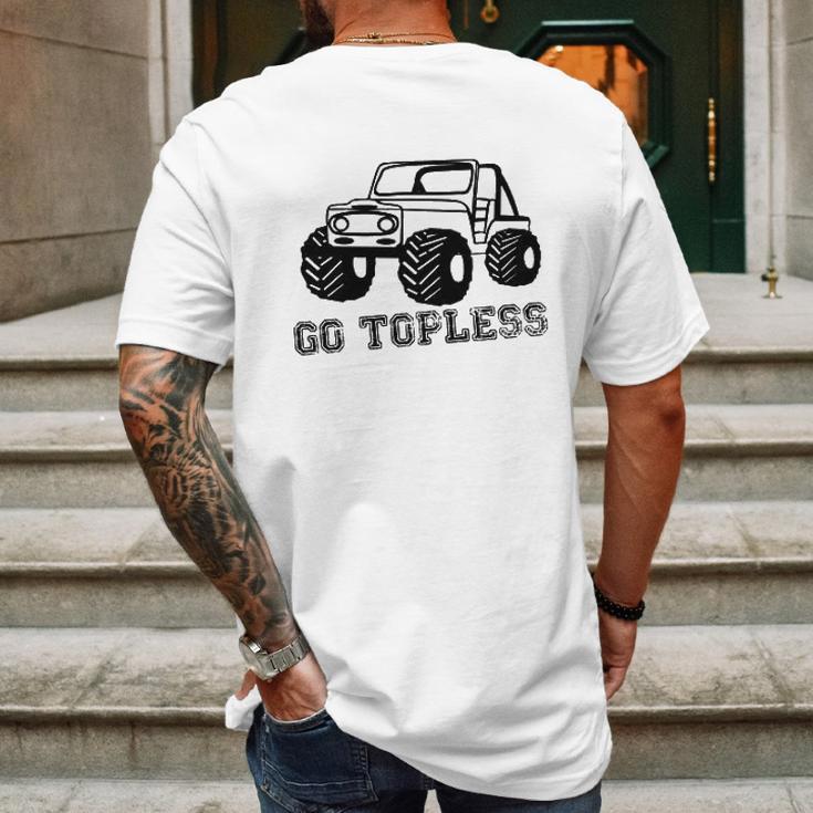 Go Topless Racerback Mens Back Print T-shirt Gifts for Men