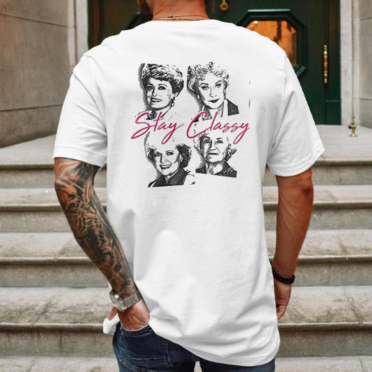 Golden Girls Stay Classy Mens Back Print T-shirt Gifts for Men