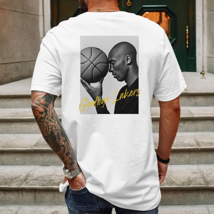 Good Bye Lakers Kobe Bryant Mono Art Mens Back Print T-shirt Gifts for Men