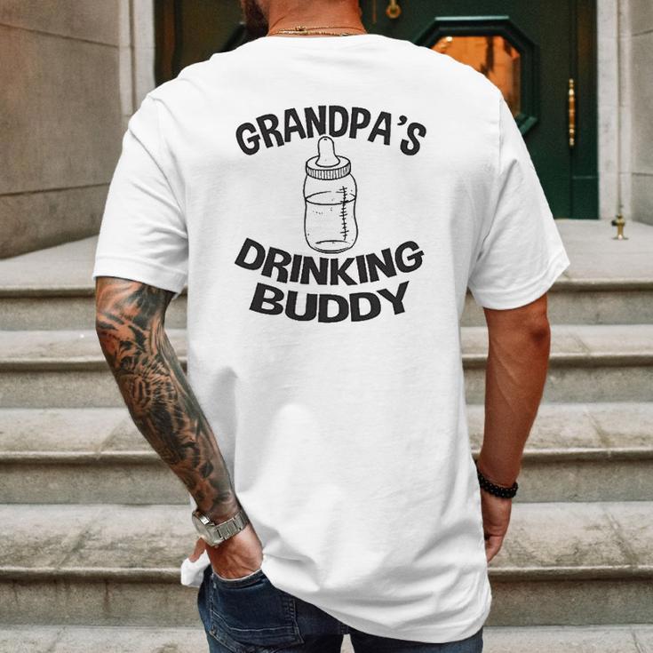 Grandpa Drinking Buddy Baby One Piece Mens Back Print T-shirt Gifts for Men