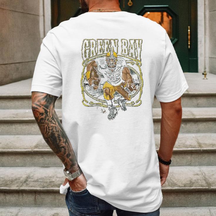 Green Bay Fan Gb Fantasy Football Mens Back Print T-shirt Gifts for Men