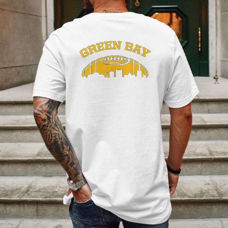 Green Bay Skyline Green Bay Football Mens Back Print T-shirt Gifts for Men