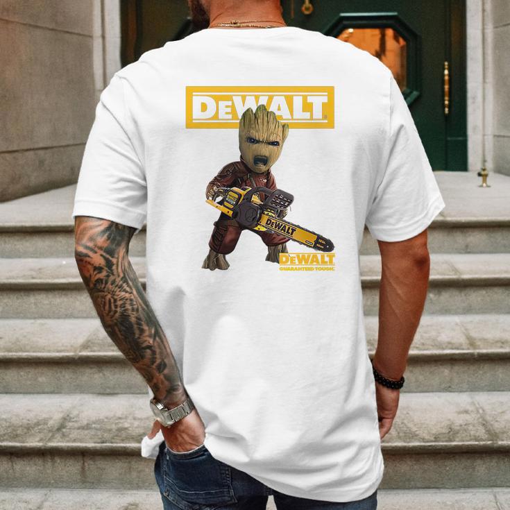 Groot With Logo Dewalt Shirt Mens Back Print T-shirt Gifts for Men