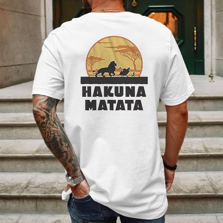 Hakuna Matata Africa Simba Mufasa Mens Back Print T-shirt Gifts for Men